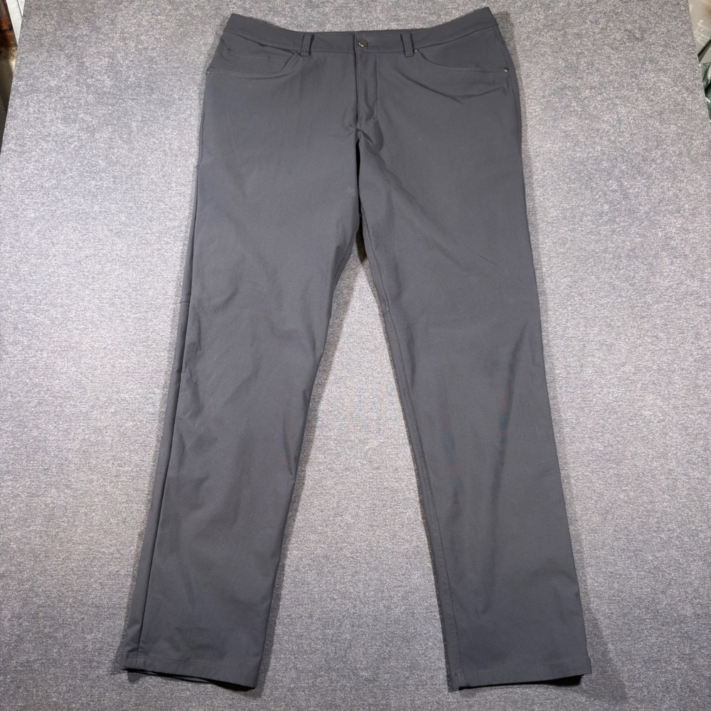 Lululemon ABC Pant Men 36x34 Gray Classic Fit Warpstreme 5 Pocket Trousers